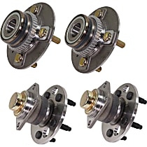 Front and Rear, Driver and Passenger Side Wheel Hubs, With Bearing