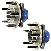Front, Driver and Passenger Side Wheel Hubs, with Bearing, Fits Models without ABS