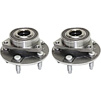 Front or Rear, Driver and Passenger Side Wheel Hub, 5 Lugs, With Bearing
