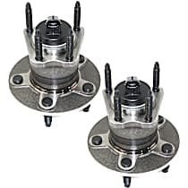 Rear, Driver and Passenger Side Wheel Hub, 4-Wheel ABS, 5 Lugs, With Bearing, With Sensor