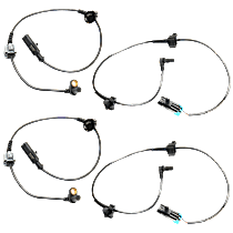 Front and Rear, Driver and Passenger Side ABS Speed Sensor Set of 4
