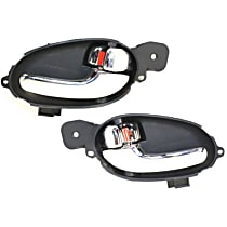 Front or Rear, Driver and Passenger Side Interior Door Handles, Chrome, With Door Lock Button