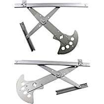 Front, Driver and Passenger Side Power Window Regulator, Without Motor