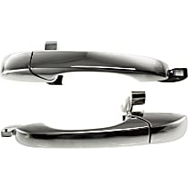 Front, Passenger Side or Rear, Driver and Passenger Side Exterior Door Handle, Chrome, Without Key Hole