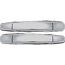 Rear, Driver and Passenger Side Exterior Door Handle, Chrome, Without Key Hole