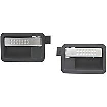 Front or Rear, Driver and Passenger Side Black Interior Door Handle, Without Door Lock Hole, 4-Door, Crew Cab Pickup