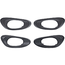 Front and Rear, Driver and Passenger Side Door Handle Trim, Textured Black