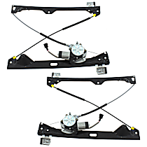 Rear, Driver and Passenger Side Window Regulators, Power, with Motor, Crew Cab Pickup, Except 2007 Classic Silverado/Sierra