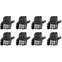 Ignition Coil, For Models With Round Coil, Set of 8, 8 Cyl 6.0L