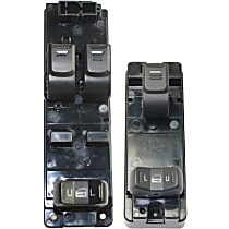Front, Driver and Passenger Side Window Switches, Black