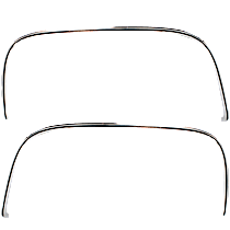Rear, Driver and Passenger Side Fender Trim, Chrome, For Models Without Denali Package