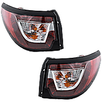 Driver and Passenger Side, Outer Tail Lights, with Bulbs, Halogen, Mounts on Body, CAPA Certified