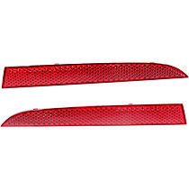 Rear, Driver and Passenger Side Bumper Reflector, CAPA Certified