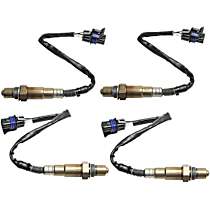 Before and After Catalytic Converter, Driver and Passenger Side Oxygen Sensors, 4-Wire