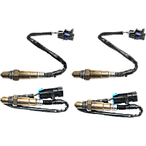 Before and After Catalytic Converter, Driver and Passenger Side Oxygen Sensors, 4-Wire