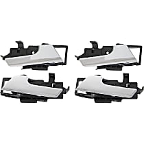 Front and Rear, Driver and Passenger Side Interior Door Handles, Chrome, Without Door Lock Hole