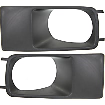 Front, Driver and Passenger Side Fog Light Trims, Textured Black