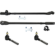 Front, Driver and Passenger Side, Inner and Outer Tie Rod End