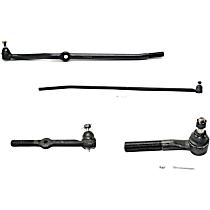 Front, Driver and Passenger Side, Inner and Outer Tie Rod End, Four Wheel Drive, with Dana 44 Axle, 4WD