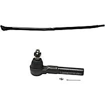 Front, Driver Side, Inner, At Pitman Arm Tie Rod End, Four Wheel Drive, with 8 Lug Wheels, Tapered Hole Mounted Steering Damper, 4WD