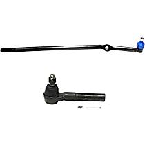 Front, Driver and Passenger Side, Outer Tie Rod End, Four Wheel Drive, with 8 Lug Wheels, Tapered Hole Mounted Steering Damper, 4WD