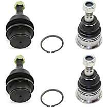 Front, Driver and Passenger Side, Upper and Lower Ball Joints