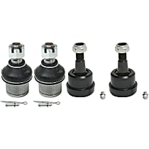 Front, Driver and Passenger Side, Upper and Lower Ball Joints
