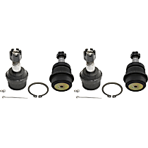 Front, Driver and Passenger Side, Upper and Lower Ball Joints, Four Wheel Drive