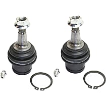 Front, Driver and Passenger Side, Lower, Rearward Ball Joints