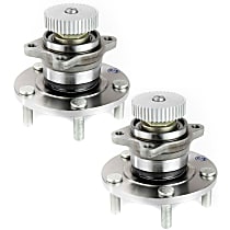 Rear, Driver and Passenger Side Wheel Hub, 4-Wheel ABS, FWD, 5 Lugs, With Bearing