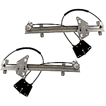 Front, Driver and Passenger Side Power Window Regulator, Without Motor