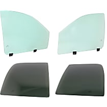 Front and Rear, Driver and Passenger Side Door Glass, Replaces NAGS No. DD10073 GTYN, DD10074 GTYN, DD10075 YPNN, DD10076 YPNN, Crew Cab Pickup