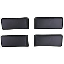 Front, Driver and Passenger Side Bumper Trim, Textured Black