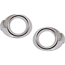 Front, Driver and Passenger Side Fog Light Trim, Chrome
