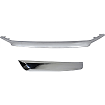 Upper and Lower Grille Trim, Chrome, Upper and lower molding, Fits on grille