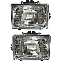 Driver and Passenger Side Halogen Headlight, With bulb(s), OE Replacement