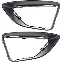 Front, Driver and Passenger Side Fog Light Trims, Textured Black