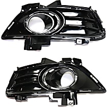 Front, Driver and Passenger Side Fog Light Trim, Black