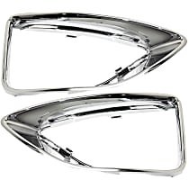 Front, Driver and Passenger Side Fog Light Trims, Chrome