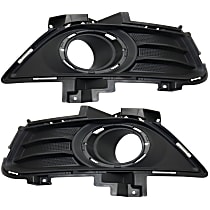 Front, Driver and Passenger Side Fog Light Trim, Textured Black