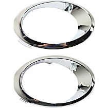 Front, Driver and Passenger Side Fog Light Trim, Chrome