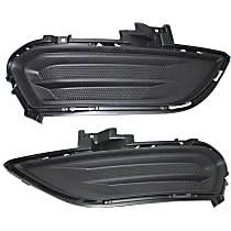 Front, Driver and Passenger Side Fog Light Cover, Primed