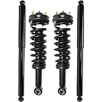 Shocks and Loaded Struts - Front and Rear, Driver and Passenger Side, Four Wheel Drive, For Models With Stock Height Vehicles