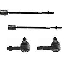Front, Driver and Passenger Side, Inner and Outer Tie Rod End