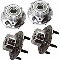 Front and Rear, Driver and Passenger Side Wheel Hub, 5 Lugs, With Bearing,, 3.0L, 6Cyl