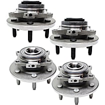 Front and Rear, Driver and Passenger Side Wheel Hub, 6 Lugs, 4WD