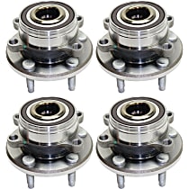 Front or Rear, Driver and Passenger Side Wheel Hub Bearing included - Set of 4