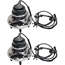 Front, Driver and Passenger Side Wheel Hub, 5 Lugs, With Bearing, With Sensor, 4.6L, 8Cyl