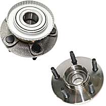 Rear, Driver and Passenger Side Wheel Hub, With Rear Disc Brake, FWD, Wagon, 5 Lugs, With Bearing