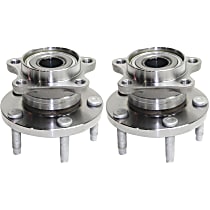 Rear, Driver and Passenger Side Wheel Hub, All Wheel Drive, 5 Lugs, With Bearing, AWD